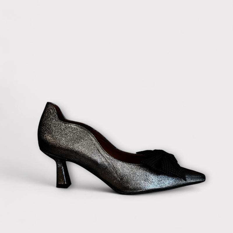 Marian Pewter Leather Court Shoe