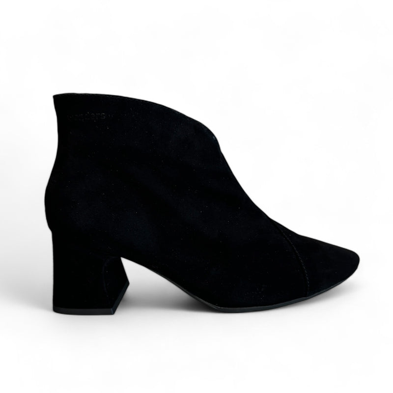 Wonders Eliot Black Suede Ankle Boot