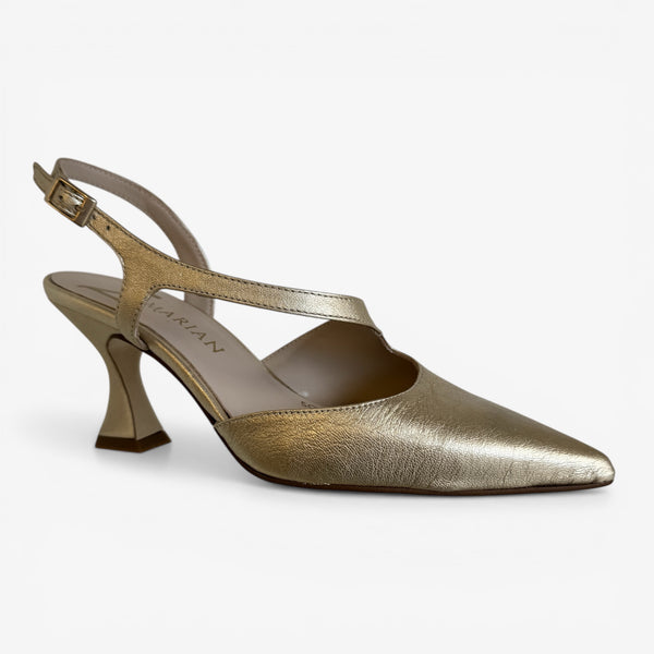 Marian Gold Pomez Te Slingback