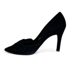 LODI Riler Black Suede Court Shoe