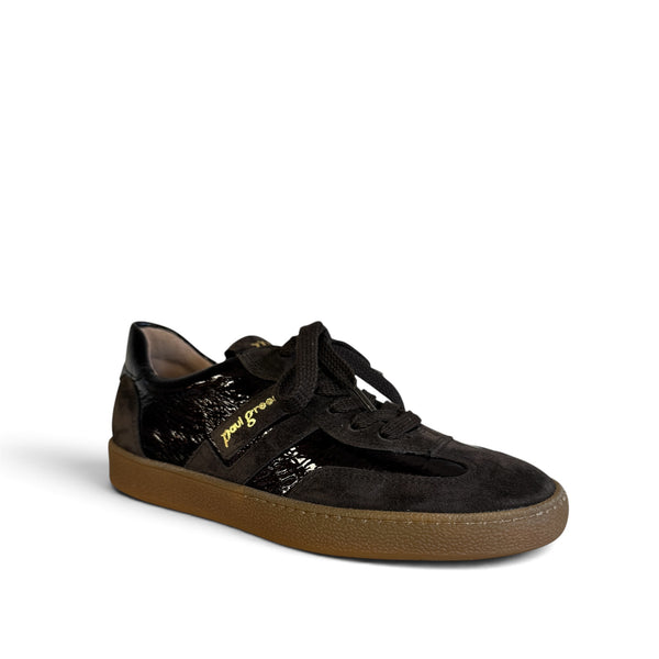 Paul Green Brown Patent Gumsole Trainer