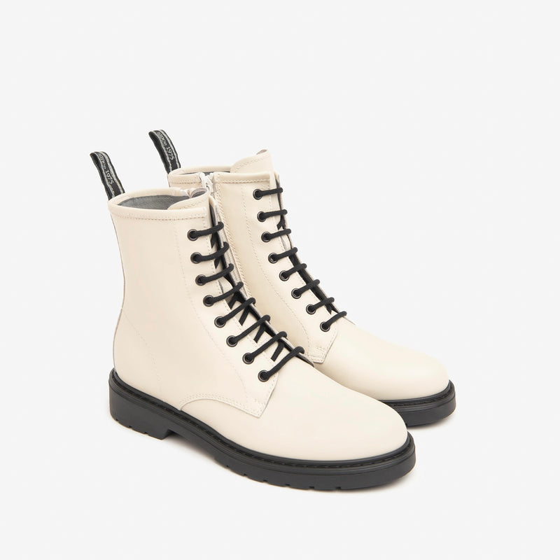 NeroGiardini White Lace Up  Boot