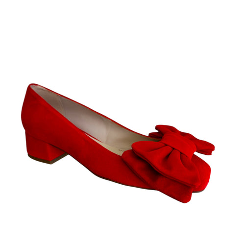 Marian Orange Suede Block Heel Shoe