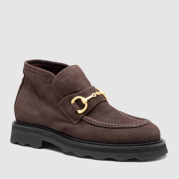 POMME DOR Nicky Dark Brown Suede Loafer