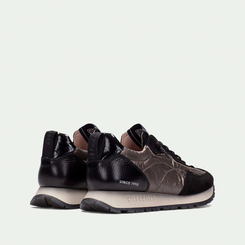 Hispanitas Kansas Black & Taupe Suede Trainer