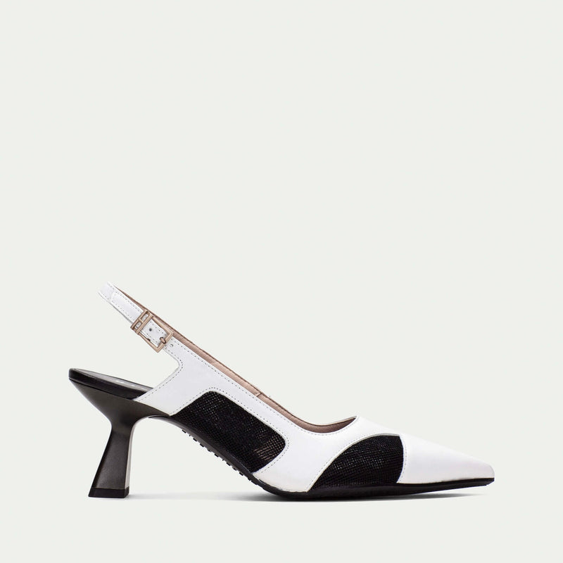 Hispanitas Black & White Slingback