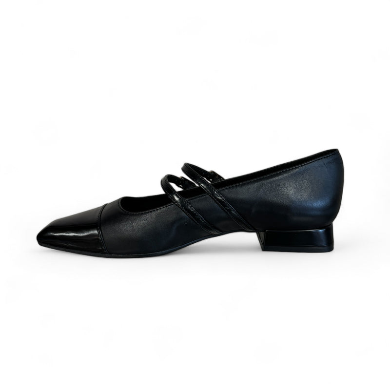 LODI Black Leather Mary Jane Shoe