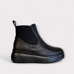 Wonders Cher Black Chelsea Boot