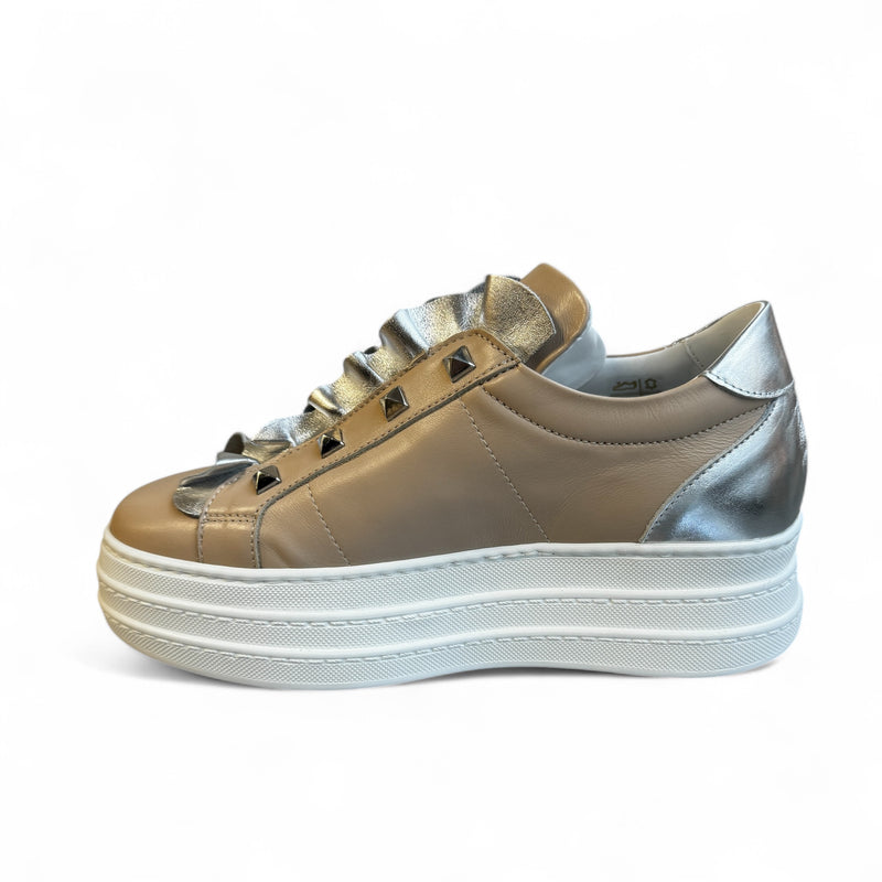 Marco Moreo Whitney Beige Leather Trainer