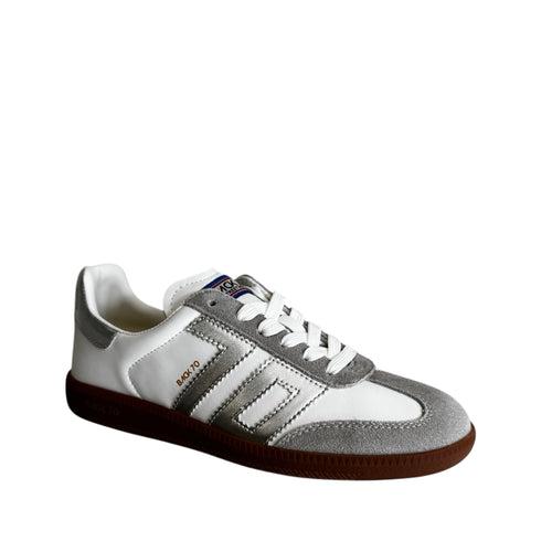 BACK 70 Cloud White & Metallic Silver Sneaker