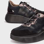 Wonders A-3631 Roma 31 Black Chunky Trainer