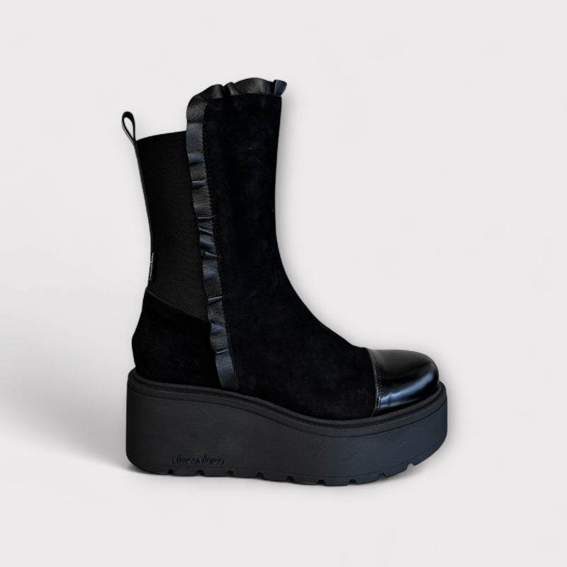Marco Moreo Marlene Black Suede Boot