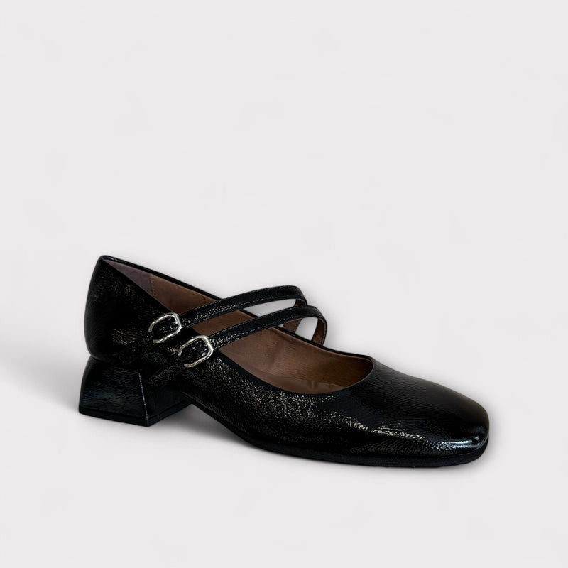 Wonders Fleur D-1901 Black Patent Mary Jane Shoe