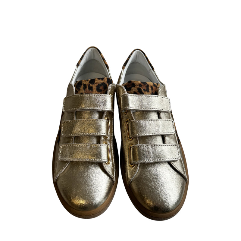 Marco Moreo Metallic Gold Leather Trainer