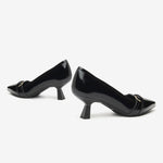 NeroGiardini Black Patent Kitten Heel Shoe