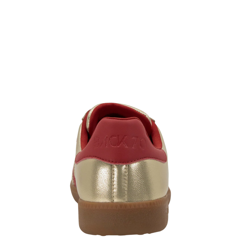 Back 70 Cloud Metallic Gold & Red Trainer