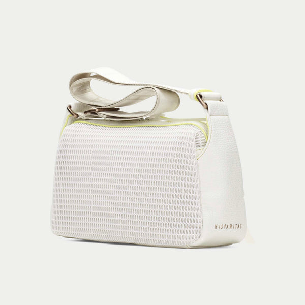 Hispanitas White Mesh Crossbody Bag