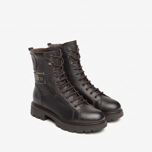 NeroGiardini Brown Leather Boot