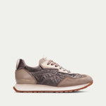 Hispanitas Kansas Taupe Suede & Leather Trainer