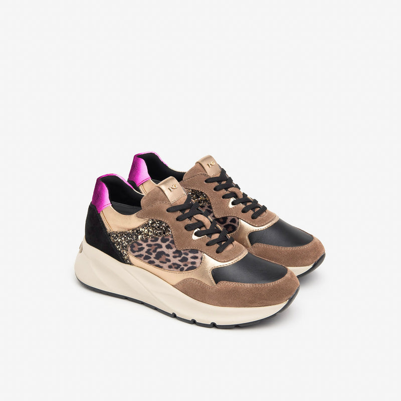 NeroGiardini Leopard Print Trainers