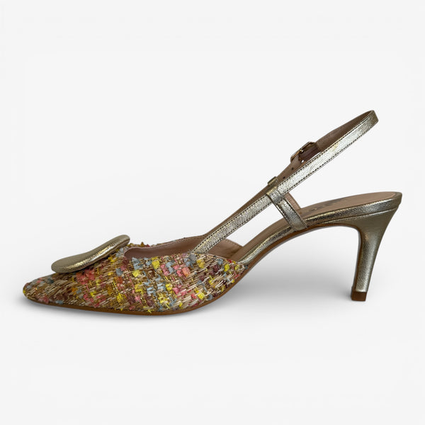 LODI Nivis Gold Woven Slingback