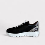 Wonders Odisei A-2495 Black Leather Trainer