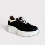 Wonders Roma 30 Black & Cream Chunky Trainer