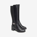 NeroGiardini Black Knee High Leather Boot