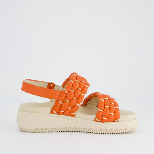 Paul Green Orange Leather Sandal