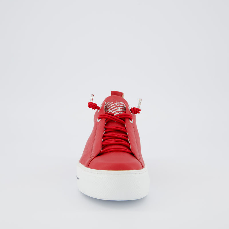 Paul Green Red Leather Trainer