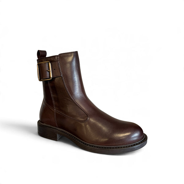 SDC Dana Brown Leather Ankle Boot