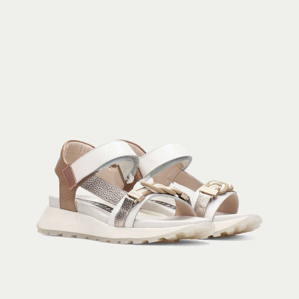 Hispanitas Ambar White & Tan Sandal