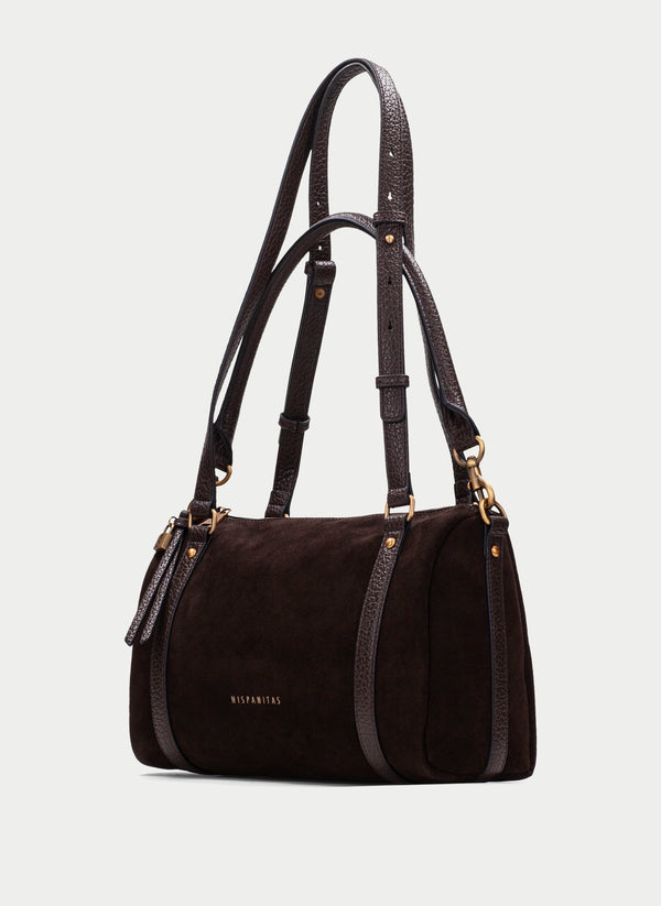 Hispanitas Brown Suede Shoulder Bag - BI264936