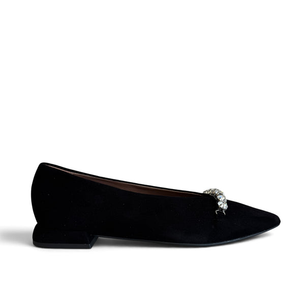 Marian Black Suede Pump