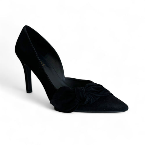 LODI Riler Black Suede Court Shoe