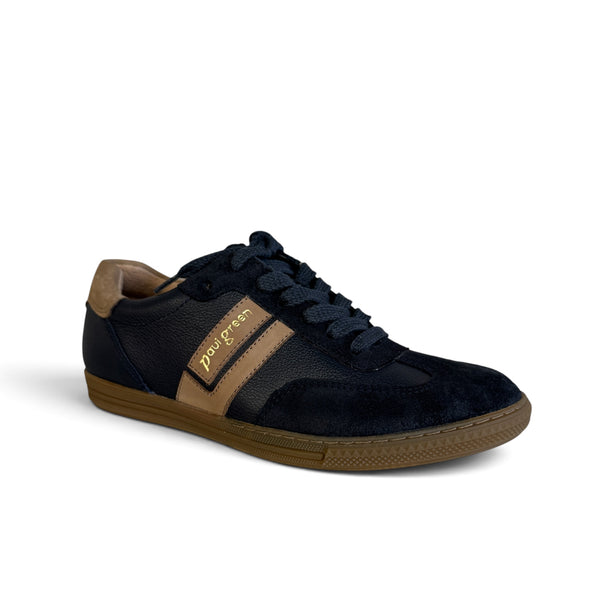 Paul Green Navy Leather Trainer - 5450-402