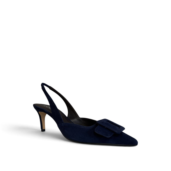 LODI Nestor Navy Suede Slingback