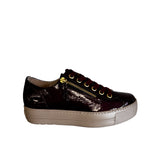 Paul Green Wine Patent Leather Trainer