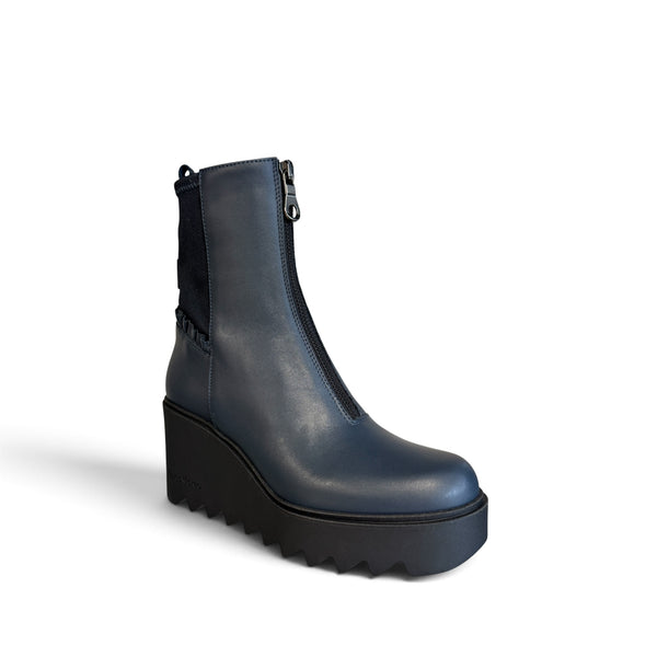 Marco Moreo Sammie Platform Ankle Boot - Navy