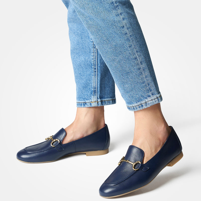 Paul Green Navy Leather Loafer
