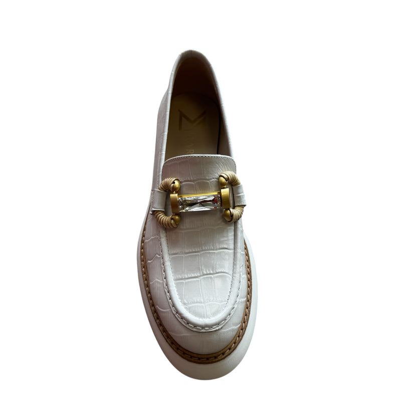 Marian White Chunky Loafers