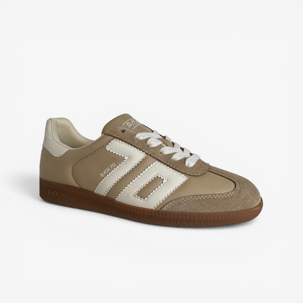 Back 70 Cloud Beige Leather Trainer