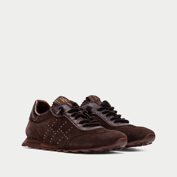 Hispanitas Zinnia Brown Suede Trainer