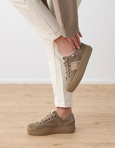 Paul Green Taupe Platform Trainer - 5567-002