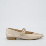 Paul Green Metallic Gold Ballerina