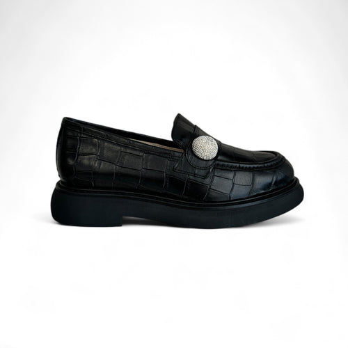 Marian Coco Black Leather Loafer