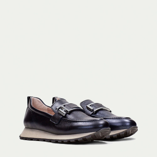 Hispanitas Loira Navy Leather Shoe