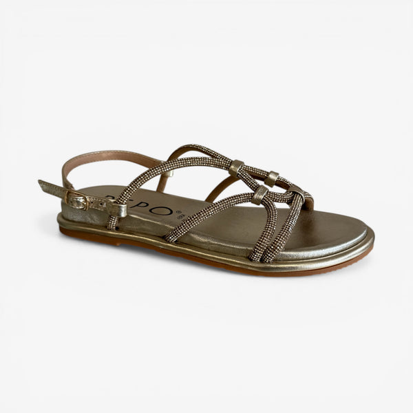 Repo Gold Sparkle Flat Sandal - 73622E6