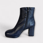 Marian Navy Leather Platform Boot