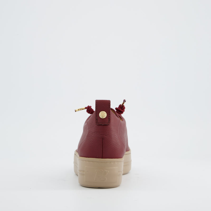 Paul Green Wine Leather Trainer